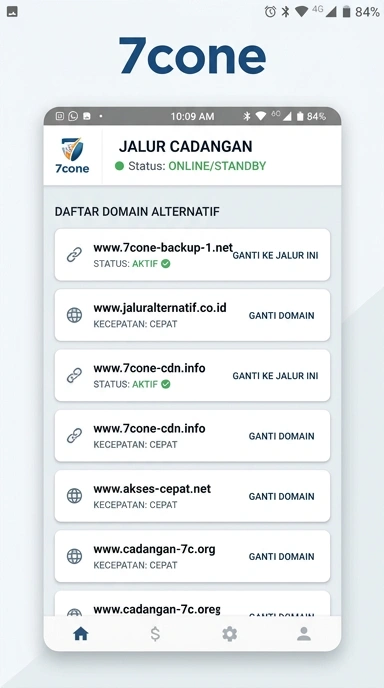 Tampilan link alternatif 7cone
