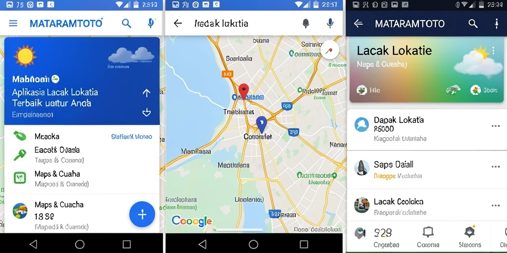 Tampilan antarmuka aplikasi pelacakan lokasi MATARAMTOTO.