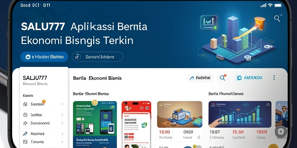 Antarmuka SALJU777 menampilkan berita ekonomi terkini yang informatif.